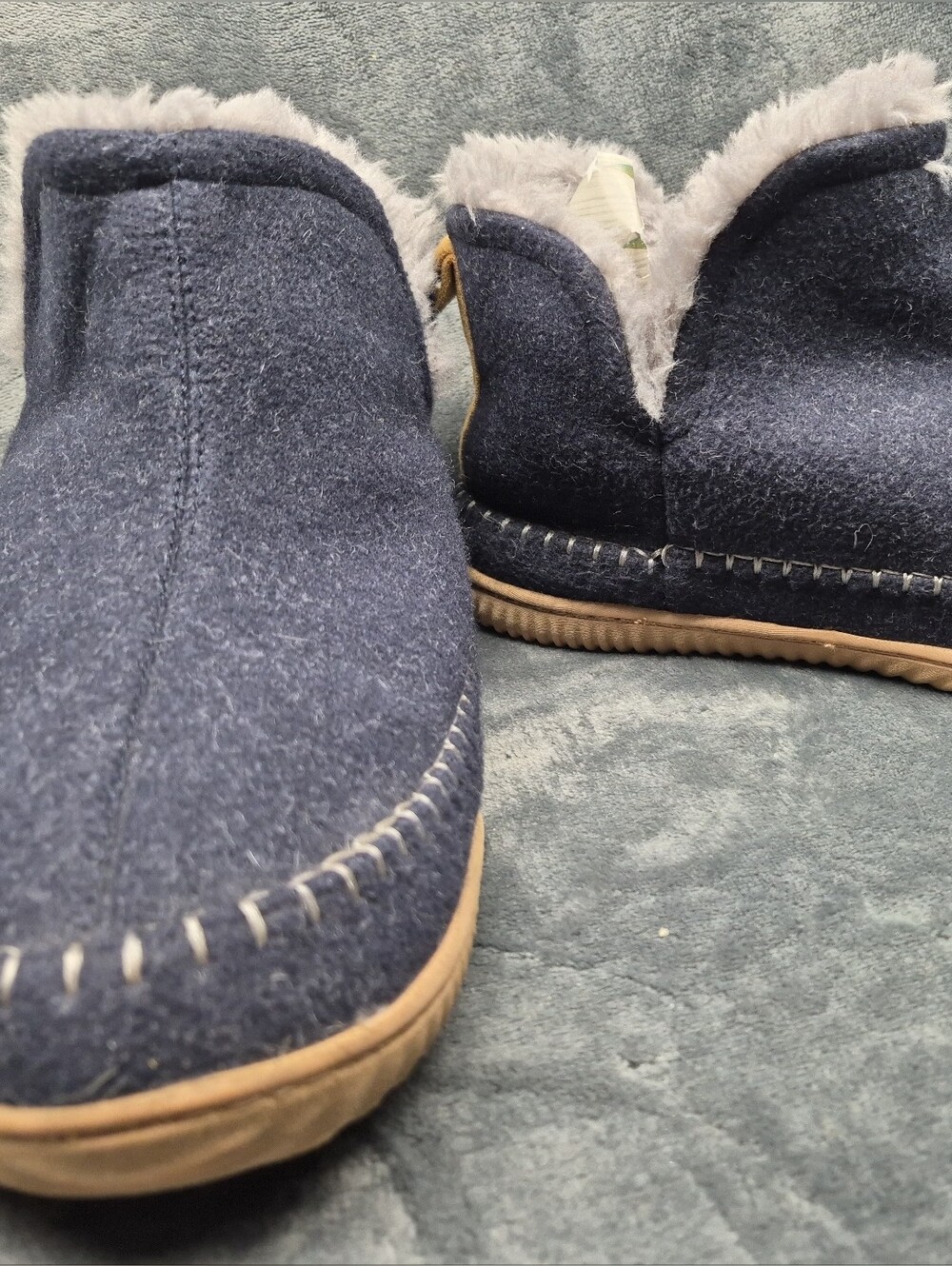 Men's Alpine Dearfoams Brixen Bootie Slippers Cozzy Furry Lining Outdoor Sole 10